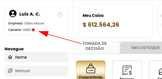 Indicador de conexão na cor vermelho